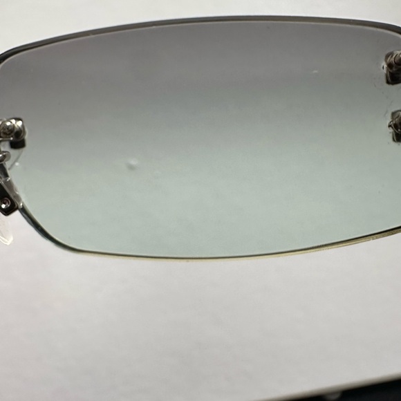 Fellini Rhinestone Silver Rimless Sunglasses - Picture 8 of 9